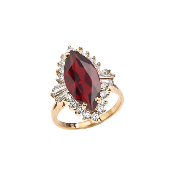 CZ Reign Gemstone Ring in 9ct Gold