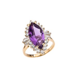 CZ Reign Gemstone Ring in 9ct Gold