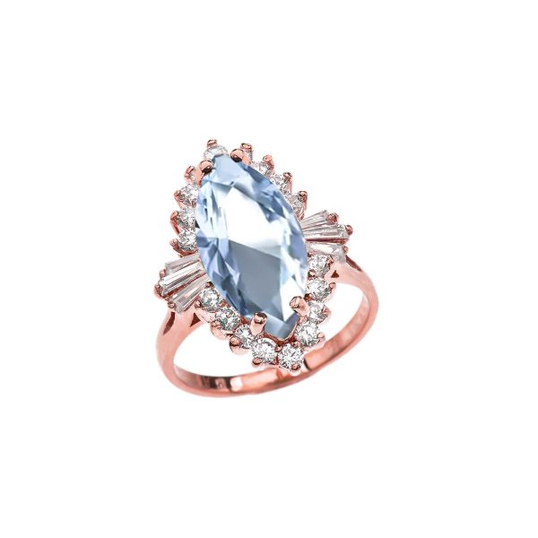 CZ Reign Gemstone Ring in 9ct Rose Gold