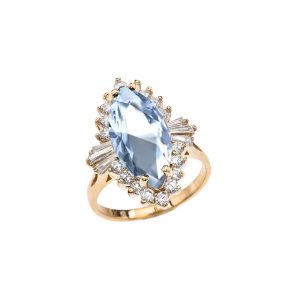 CZ Ballerina Ring in 9ct Gold