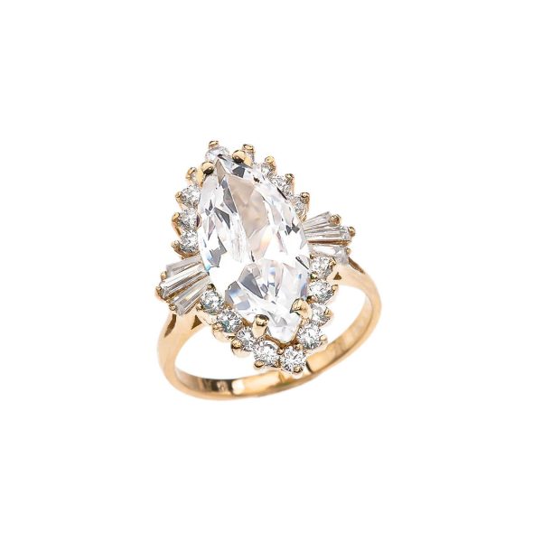 CZ Ballerina Ring in 9ct Gold