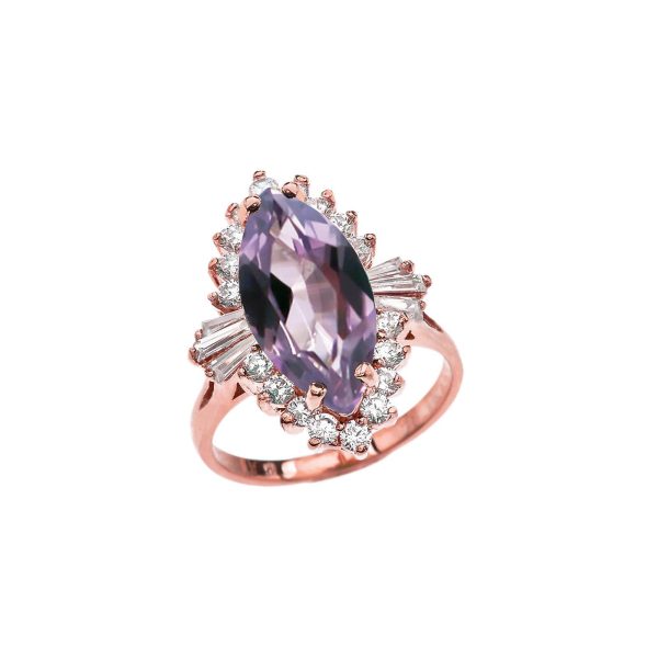 CZ Ballerina Ring in 9ct Rose Gold