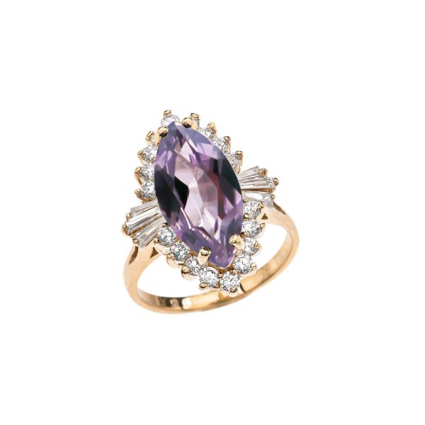 CZ Ballerina Ring in 9ct Gold