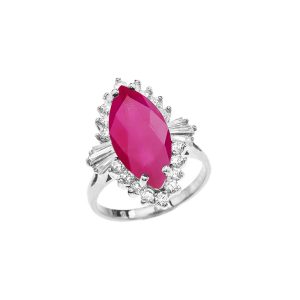 Ruby Reign Gemstone Ring in 9ct White Gold