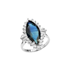 CZ Ballerina Ring in 9ct White Gold