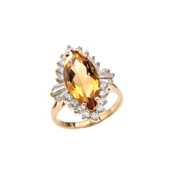 CZ Ballerina Ring in 9ct Gold