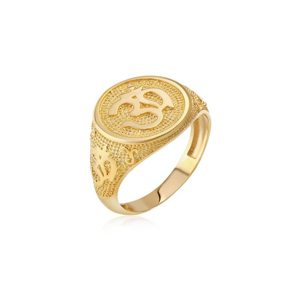 Men's Om Symbol Harmony Ring in 9ct Gold