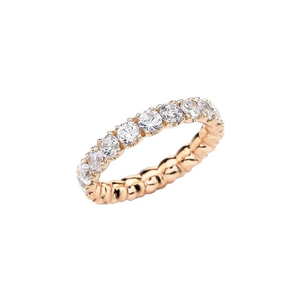 CZ Wedding Ring in 9ct Gold