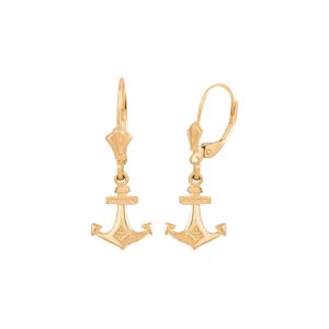 Anchor Nautical Earrings in 9ct Gold