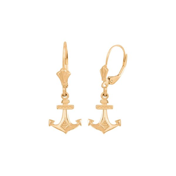 Anchor Nautical Earrings in 9ct Gold