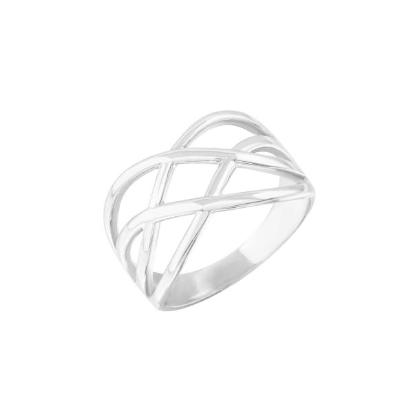 Wide Knot Ring in Sterling Silver