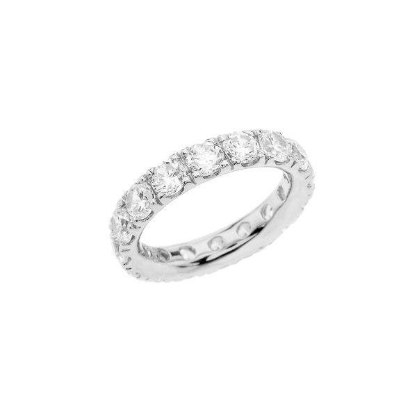 CZ Ring in 9ct White Gold