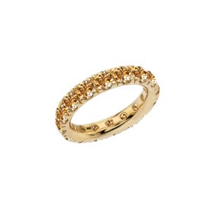 Citrine Gemstone Eternity Ring in 9ct Gold