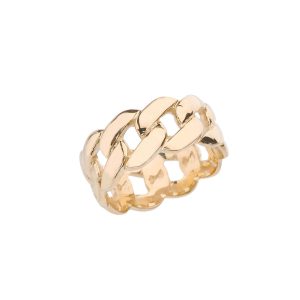 Curb Chain Ring in 9ct Gold