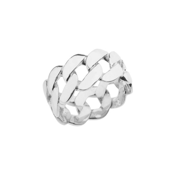 Miami Ring in 9ct White Gold