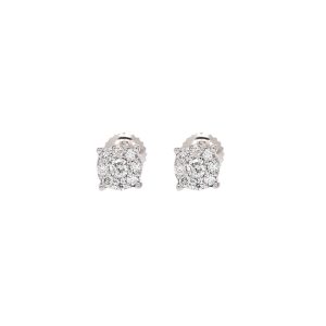 Diamond Earrings in 9ct White Gold