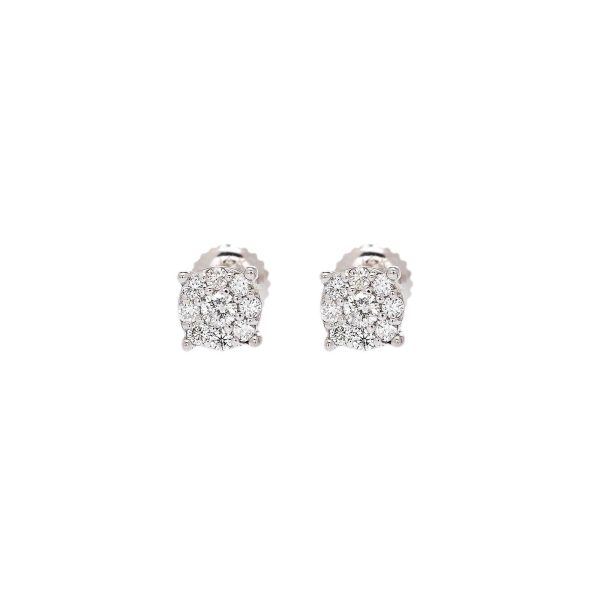 Diamond Earrings in 9ct White Gold