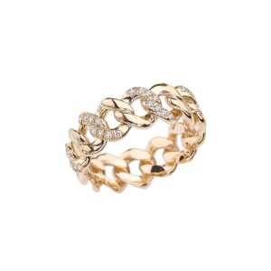 Diamond Cuban Ring in 9ct Gold