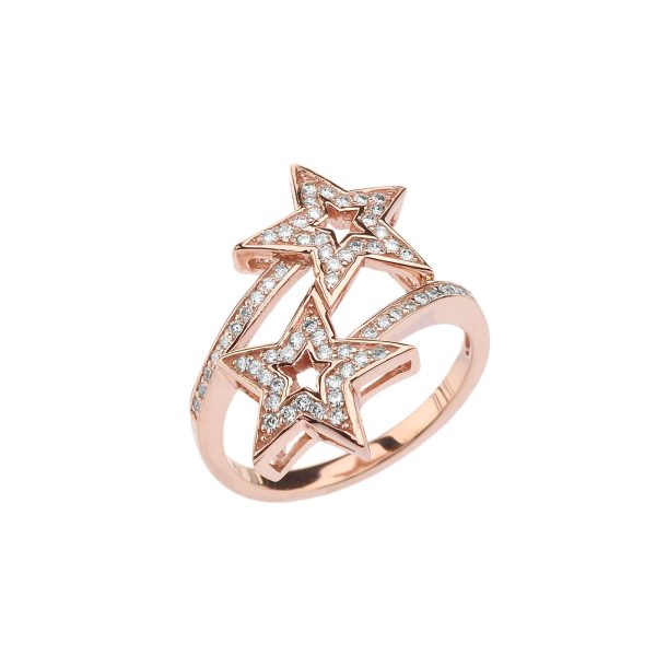 Diamond Statement Starry Eyes Ring in 9ct Rose Gold