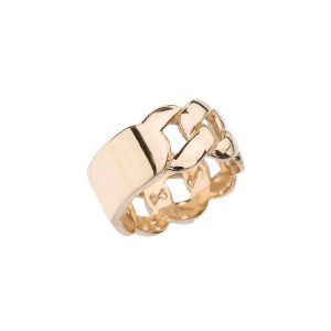 ID Cuban Band Ring in 9ct Gold