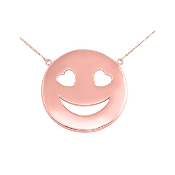 Understated Smile Pendant Necklace in 9ct Rose Gold