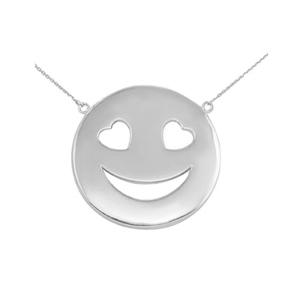 Understated Smile Pendant Necklace in Sterling Silver