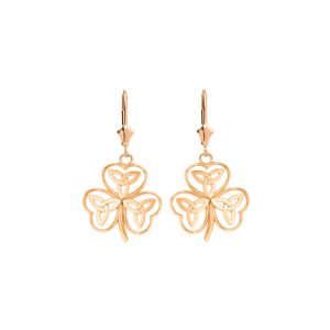 Trinity Knot Shamrock Earrings in 9ct Gold