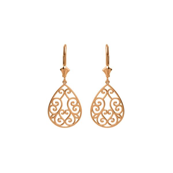 Swirl Heart Earrings in 9ct Gold