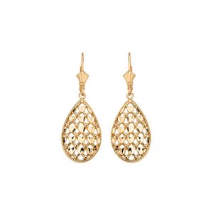 Woven Teardrop Earrings in 9ct Gold