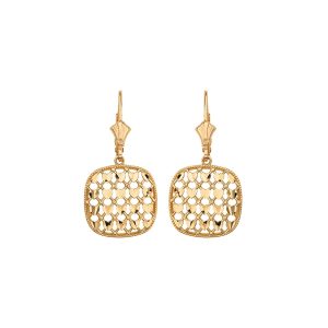 Woven Drop Earrings in 9ct Gold