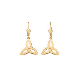 Trinity Knot Drop Earrings in 9ct Gold