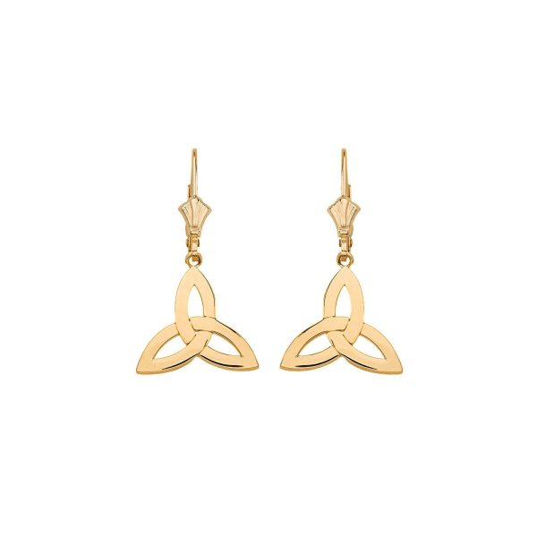 Trinity Knot Drop Earrings in 9ct Gold