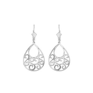 Tree of Life Heart Earrings in Sterling Silver