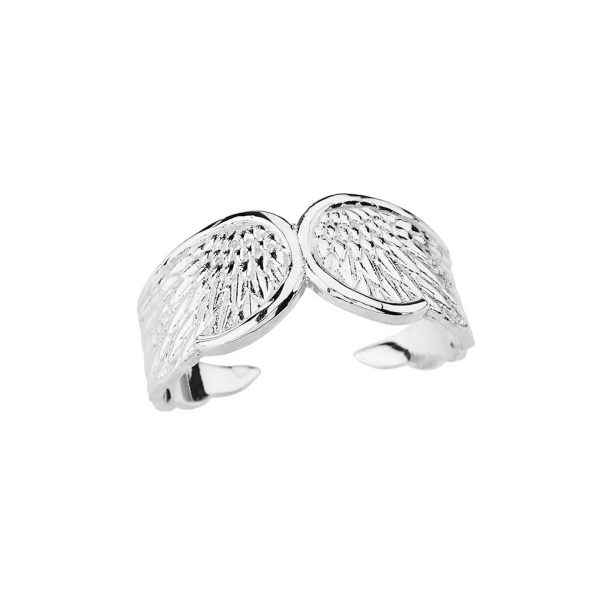 Angel Wing Ring in 9ct White Gold