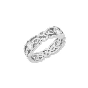 Diamond Wedding Ring in 9ct White Gold