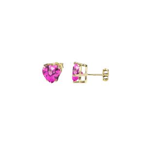 Alexandrite Heart Earrings in 9ct White Gold