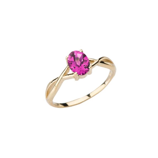 Alexandrite Infinity Band Gemstone Ring in 9ct Gold