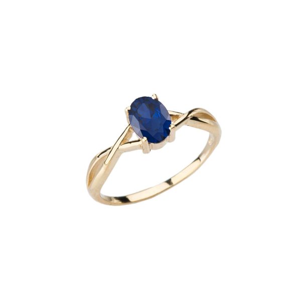 Oval Cut Sapphire Ring in 9ct Gold