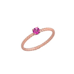 Alexandrite Delicate Embellished Open Heart Ring in 9ct Rose Gold