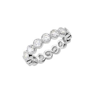 CZ Chic Motif Ring in 9ct White Gold