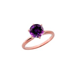 Amethyst Ring in 9ct Rose Gold