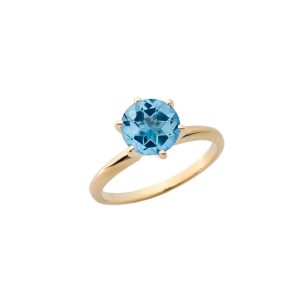 Blue Topaz Ring in 9ct Gold