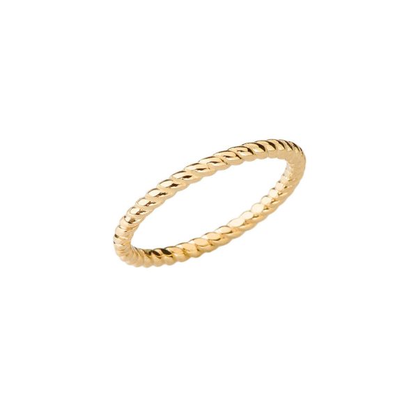 Chic Rope Ring in 9ct Gold