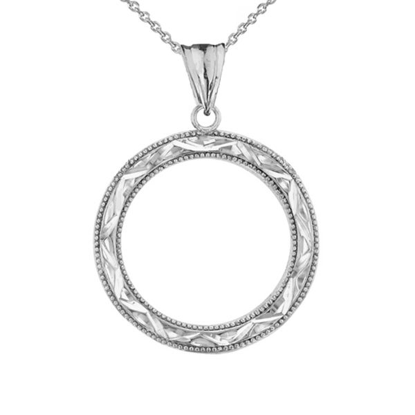 Chic Circle Life Pendant Necklace in Sterling Silver