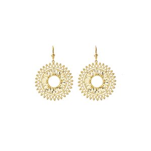 Artisanal Bohemian Drop Earrings in 9ct Gold