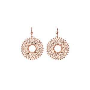 Artisanal Bohemian Drop Earrings in 9ct Rose Gold