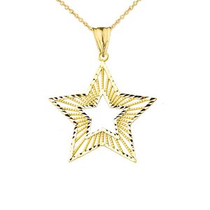 Boho Star Pendant Necklace in 9ct Gold