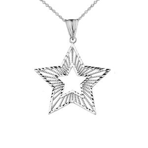 Handmade BoHo Chic Star Pendant Necklace in Sterling Silver