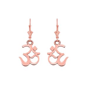 Ohm Drop Earrings in 9ct Rose Gold