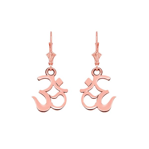 Ohm Drop Earrings in 9ct Rose Gold